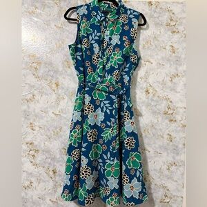 Banana republic Floral Sleeveless Dress - Blue and Green